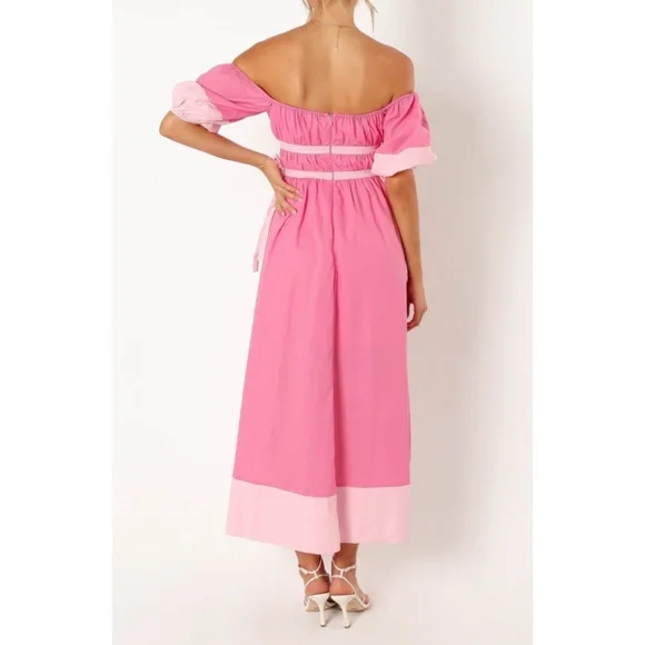 Petal and Pup Tailor Off the Shoulder Midi Dress Size 8 - Picture 3 of 8